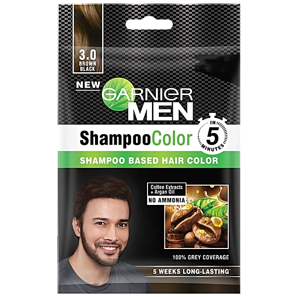 Men Shampoo Color Brown Black 3.0